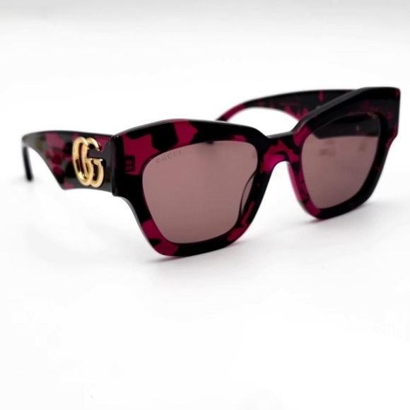 NWT Gucci GG1422S-004 Havana Cat Eye 55mm Sunglasses main image 5